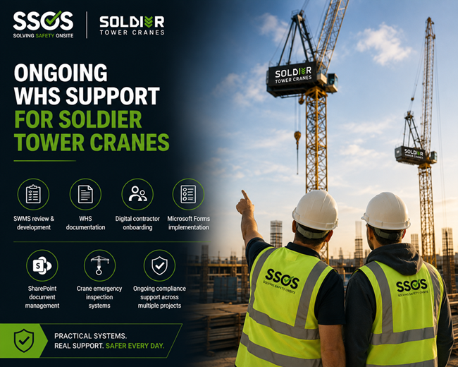 Ongoing WHS Support for Soldier Tower Cranes